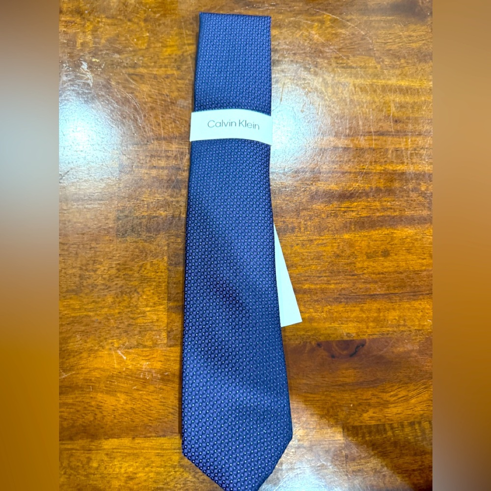 Calvin Klein Navy purple/blue  Men's Tie
